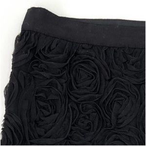Banana Republic Black Rose Pattern Mini Skirt